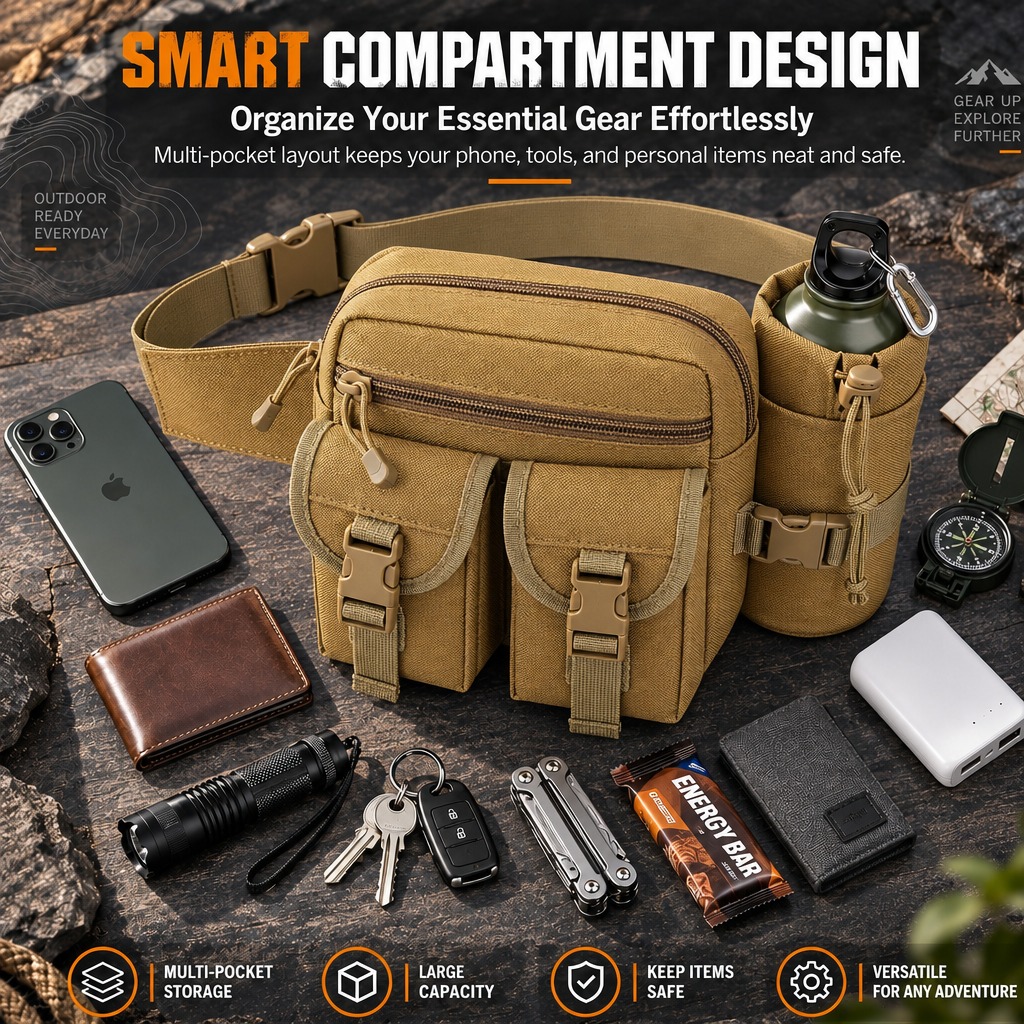 Multifunctional Tactical Fanny - Hiking Backpack Waterproof ulasan dan harga